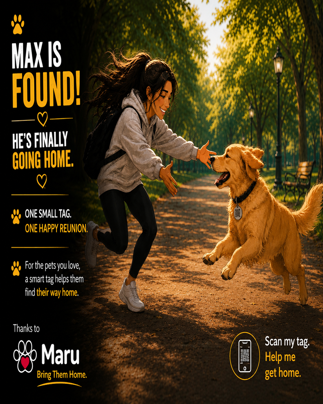 Max reunited with his owner